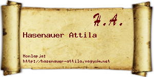 Hasenauer Attila névjegykártya