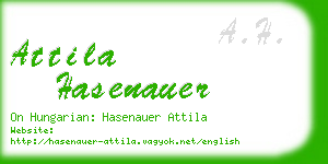 attila hasenauer business card